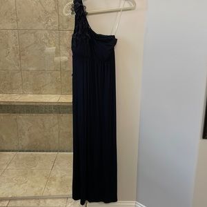 One shoulder black maxi dress.  Black size medium from Soma!  Insanely soft.